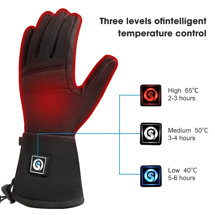 Custom Heated Cycling Gloves with Logo | Rechargeable Battery Warm