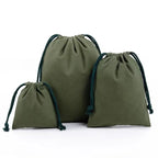 Custom Canvas Drawstring Bags with Logo | 100 MOQ for Jewelry & Gift Packaging