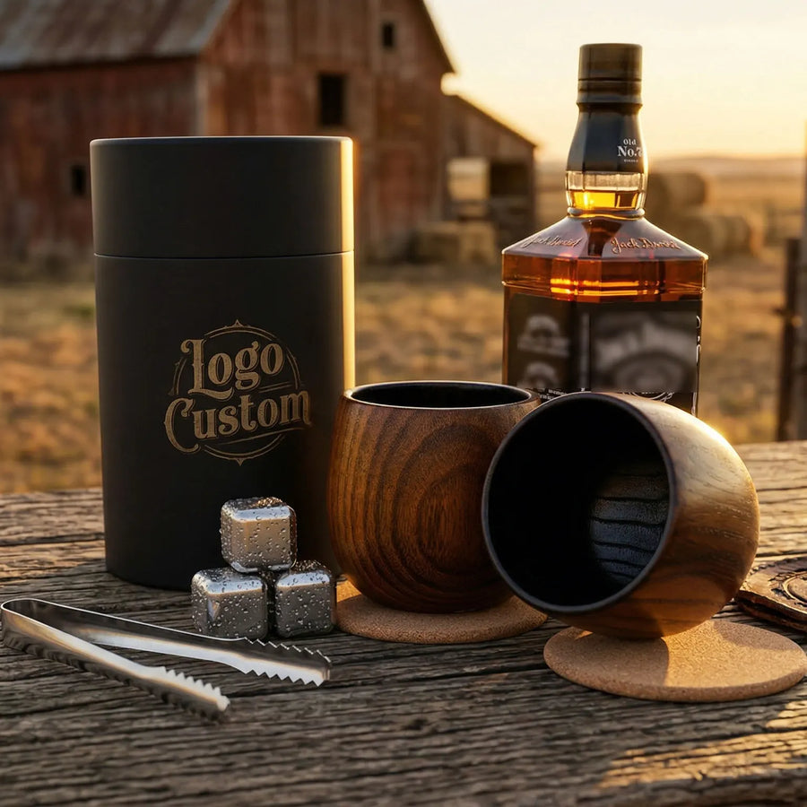 Custom Whiskey Glass Set 10oz | Laser Engraving | 100 MOQ | Gift Box