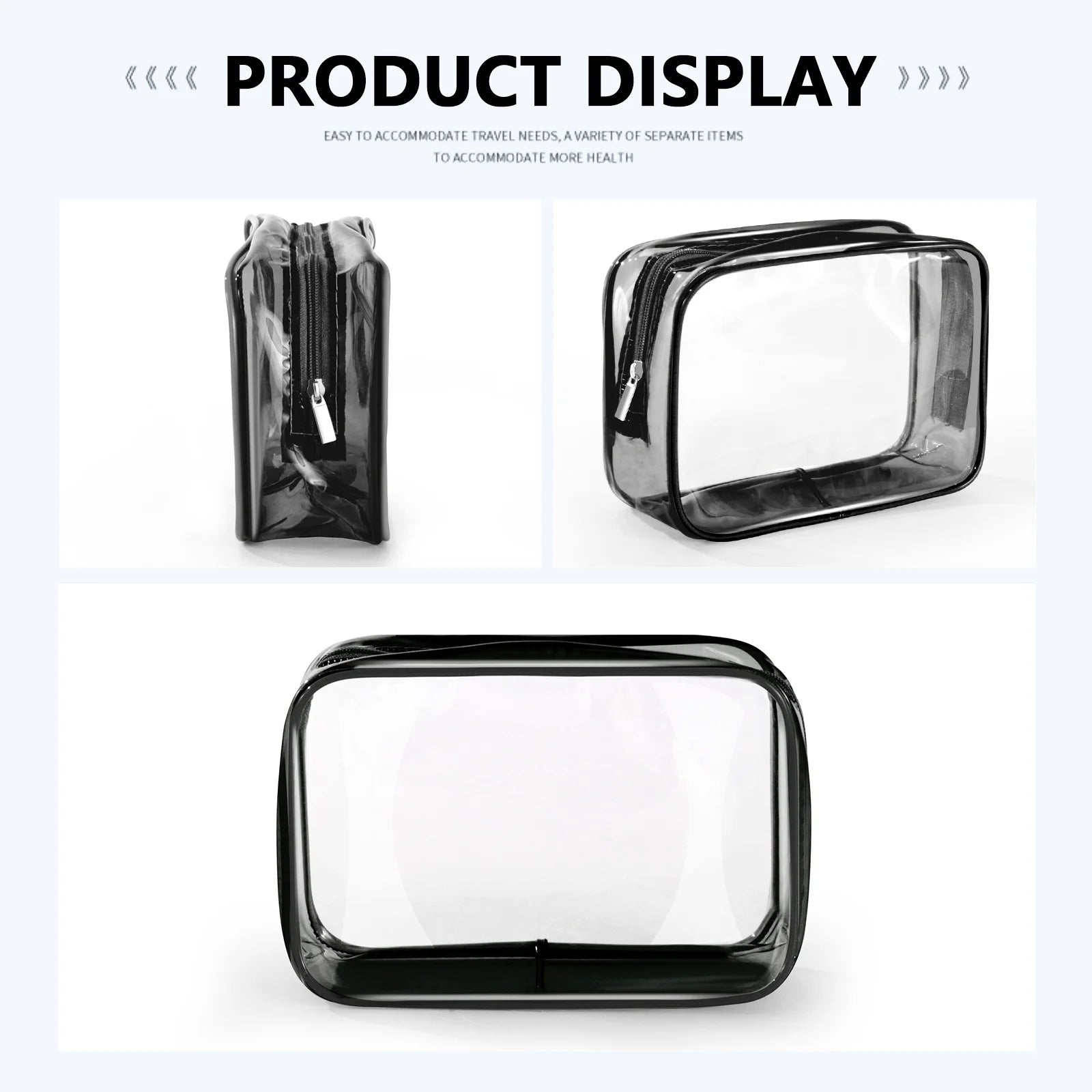 Custom PVC Cosmetic Bags with Logo | 100 MOQ Waterproof Wholesale