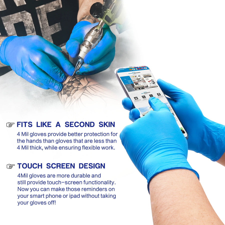 Disposable Nitrile Gloves Bulk | 4mil | Latex-Free | AQL 10