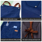Custom Logo Canvas Apron | Multiple Pockets Adjustable Waist