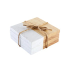 Custom Wood & Marble Coasters with Logo | 100 MOQ | Laser Engraved