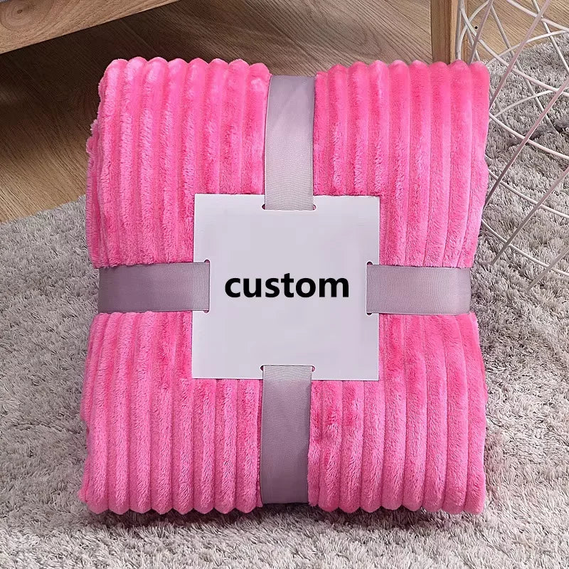 Custom Printed Polyester Blanket | 500 Pcs MOQ Home Decor Throw