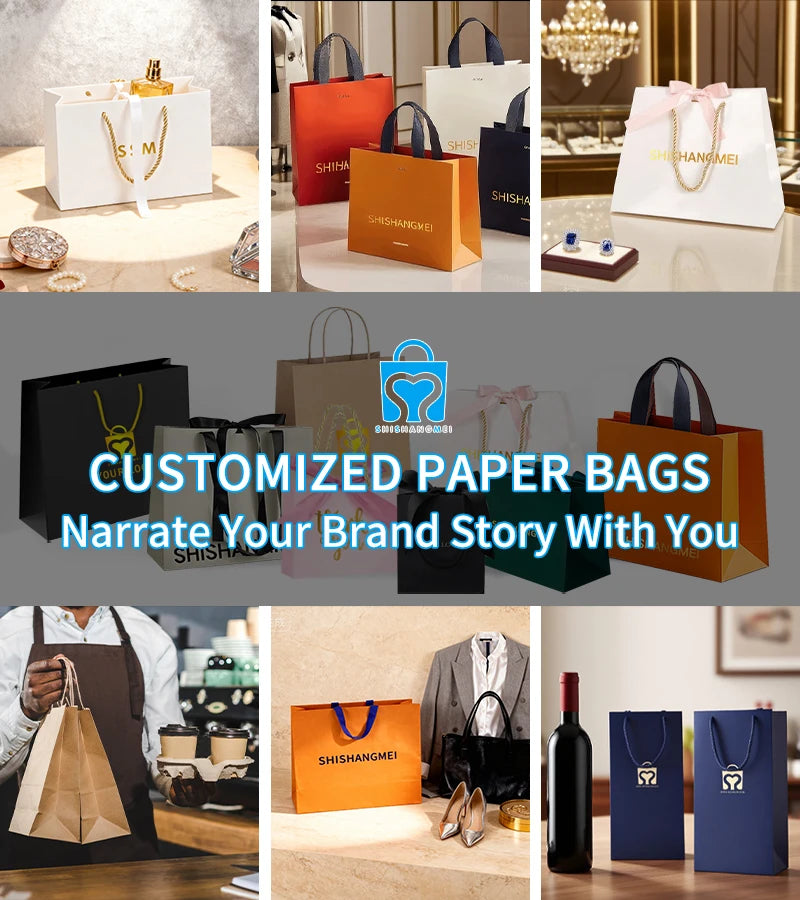 Custom Luxury Paper Shopping Bags | Embossing & Hot Stamping | Eco-Friendly Bulk