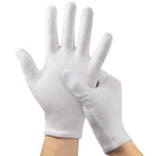 Custom 100% Cotton Gloves: Needle Detection, Breathable, Lightweight for Jewelry & Inspection