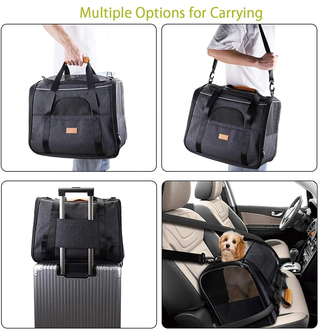 Folding Pet Travel Carrier | 300 Pcs MOQ, Airline Compliant | Eco-Friendly