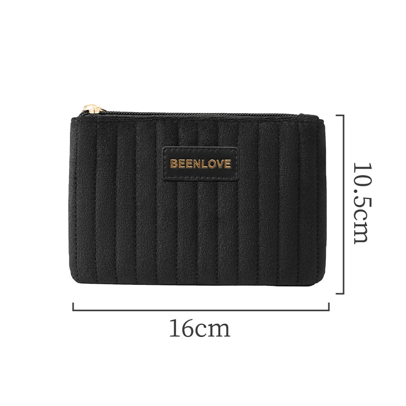 Custom Velvet Cosmetic Bags with Logo — Zipper Closure, Embroidery & Woven Labels