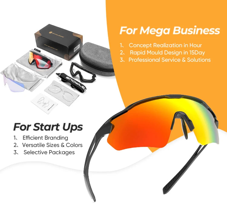 Custom TR90 Sport Sunglasses with Logo | MOQ 50 pcs