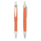 Custom Rubber Coated Pen 1.0mm | Orange Promotional Pen | 50pc MOQ