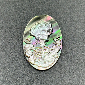 Mother of Pearl Cabochons | Gothic Skull & Roses | Wholesale