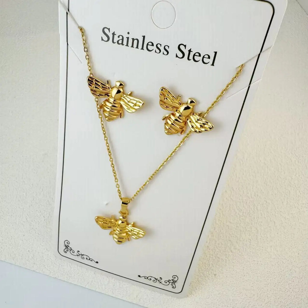 Custom 18K Gold Plated Stainless Steel Jewelry Set | MOQ 2