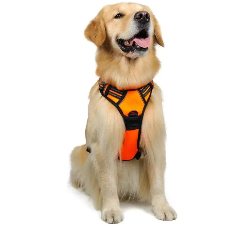 Custom Logo Dog Harness Set Wholesale | Reflective Adjustable No-Pull with BSCI