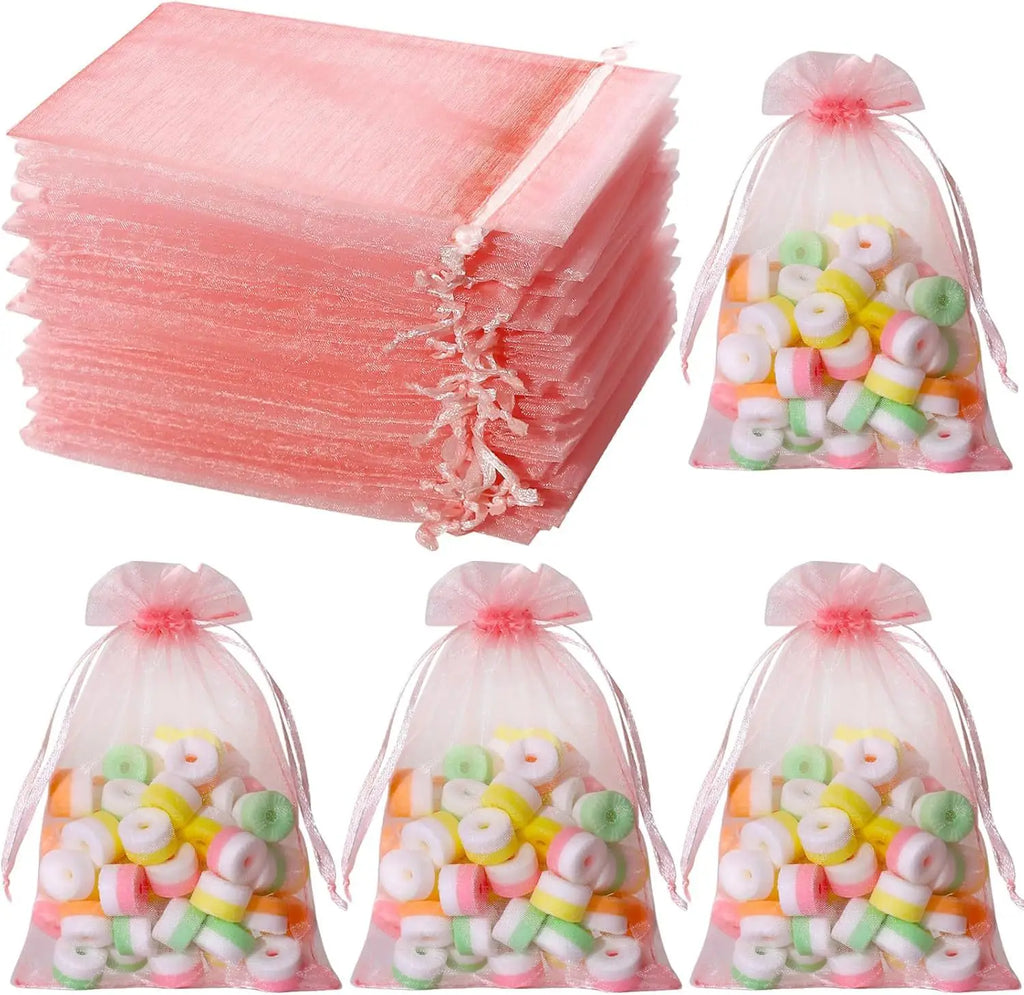 Transparent Organza Pouches Wholesale | 0.001kg Gift Bags Jewelry Packaging