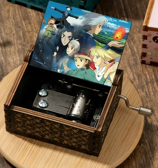 Wooden Hand-Cranked Music Box | Howl's Moving Castle | 10 MOQ | Custom