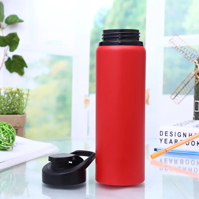 Custom Aluminum Sport Water Bottle 600ml / 750ml with Handle Lid for Logo Branding