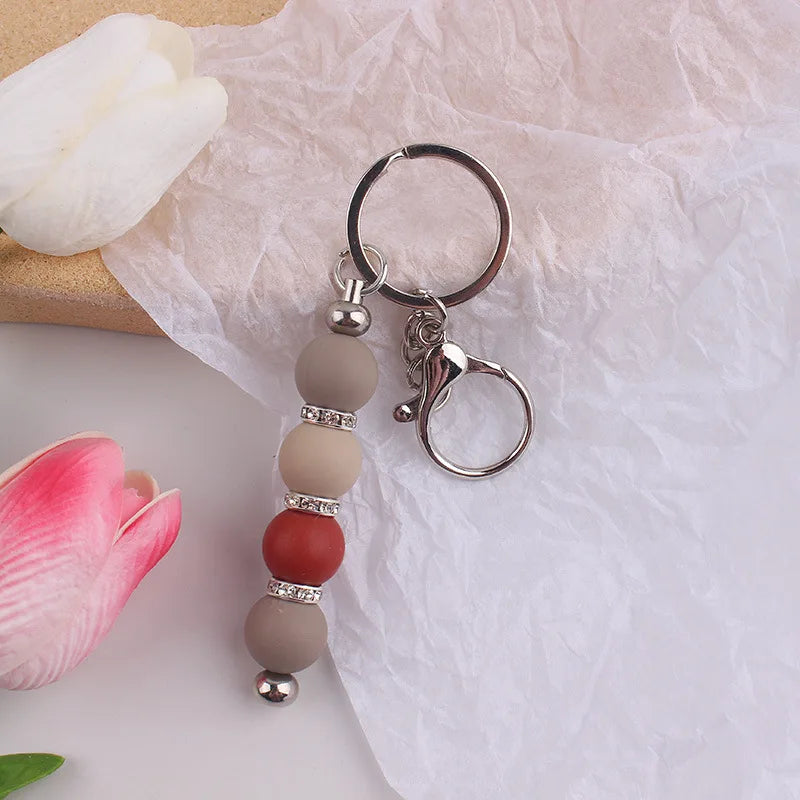 Custom DIY Beadable Keychain Kit | Metal Bars & Silicone Beads | MOQ 10