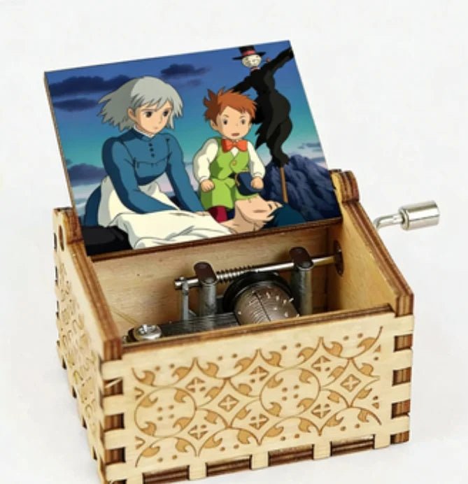 Wooden Hand-Cranked Music Box | Howl's Moving Castle | 10 MOQ | Custom
