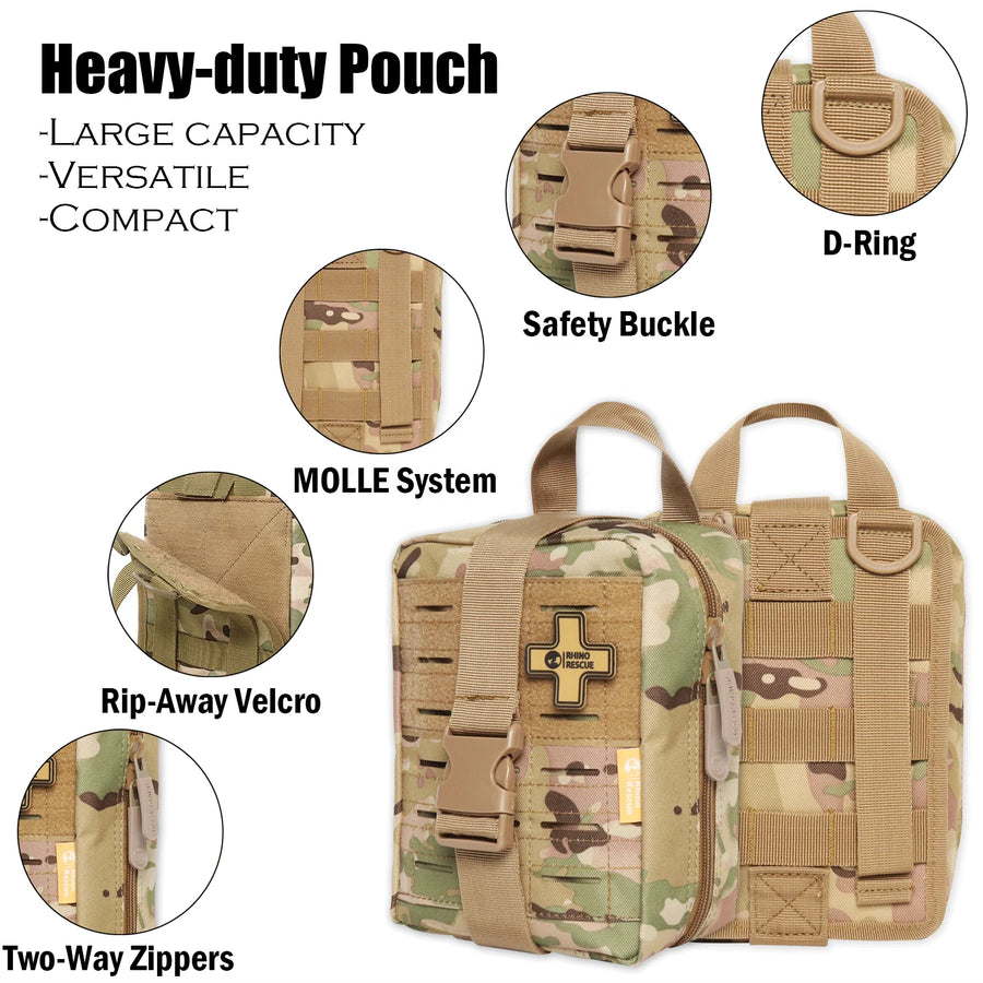 Custom Tactical Trauma Pouch | Class I Medical Device | MOQ 100