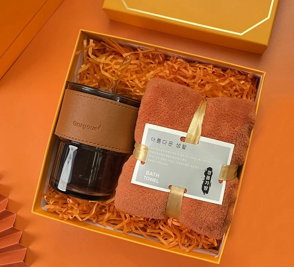Custom Ceramic Gift Sets: 10 MOQ, 5-Day Lead | Mug, Bottle, Towel for Weddings & Corporate Gifts
