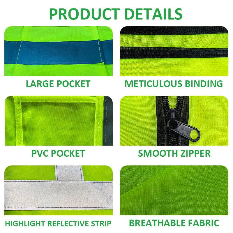 Custom Hi-Vis Safety Vest with Logo | ANSI Class 2 MOQ 50