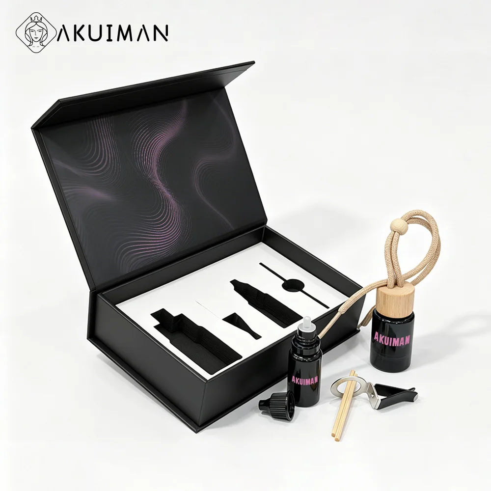 Custom Glass Car Perfume Bottles 1,000 MOQ | Magnetic Gift Box Luxury