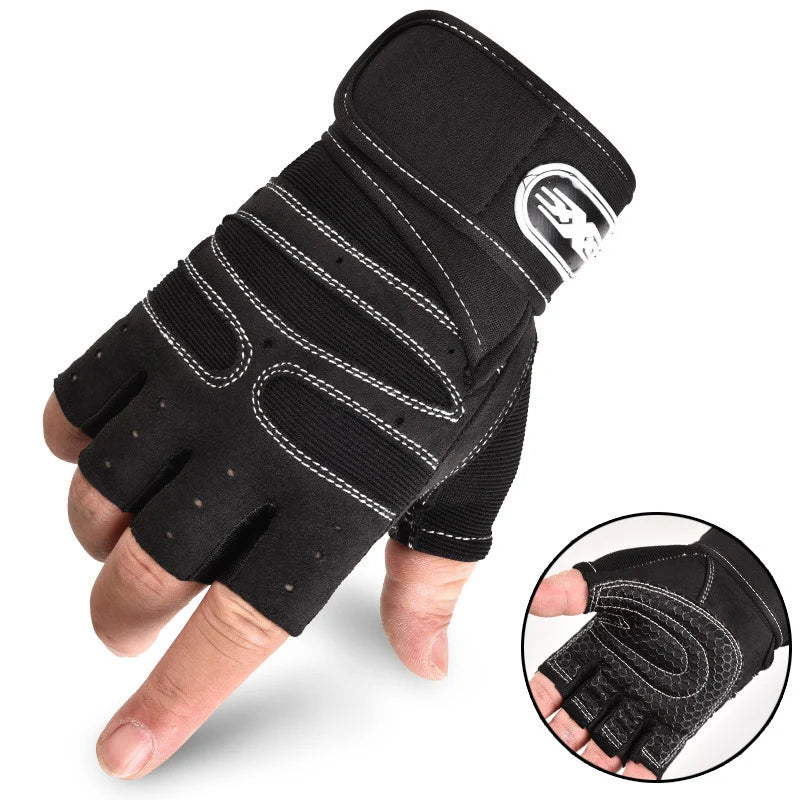 Custom Half-Finger Fitness Gloves with Logo | MOQ 100 Pairs