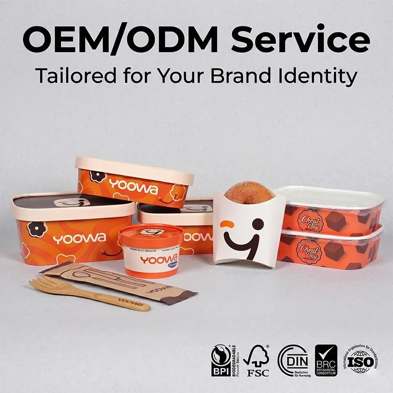 Custom Printed Paper Bowls | Leakproof Food Containers
