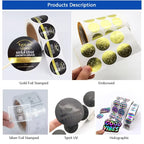 Custom holographic Printing Vinyl Packaging Stickers Sheet bakery food packing Bottle adhesive Label Stickers