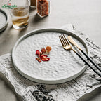 Custom Logo Stoneware Dinner Plates | Wholesale Restaurant MOQ 50
