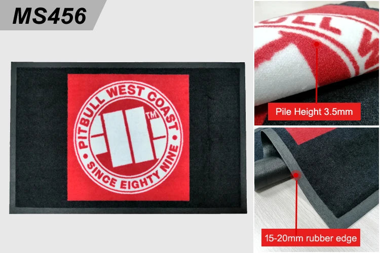 Custom Machine Made Nylon Floor Mat: Chromojet Print, Nitrile Rubber Backing