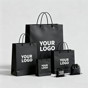 Custom Kraft Paper Bags with Logo | CMYK Printing & Foil Stamping | 500 Pcs MOQ