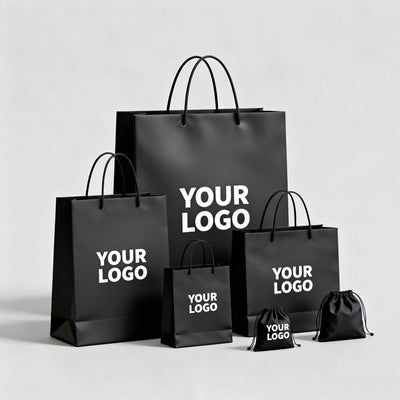 Custom Kraft Paper Bags with Logo | CMYK Printing & Foil Stamping | 500 Pcs MOQ