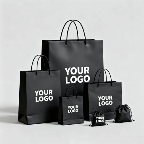 Custom Kraft Paper Bags with Logo | CMYK Printing & Foil Stamping | 500 Pcs MOQ