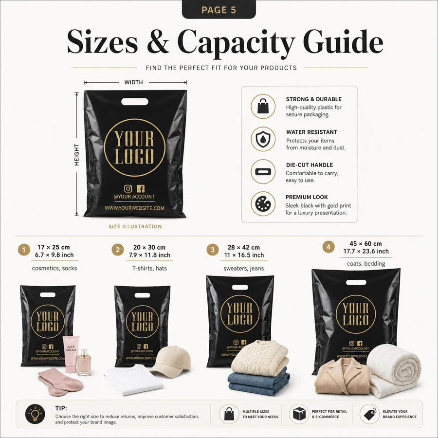 Custom Die Cut Plastic Shopping Bags | LDPE/HDPE with Gravure Printing, Wholesale