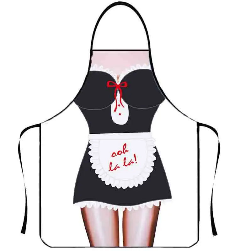 Waterproof Polyester Apron | 3D Printed Cartoon Barbecue Apron