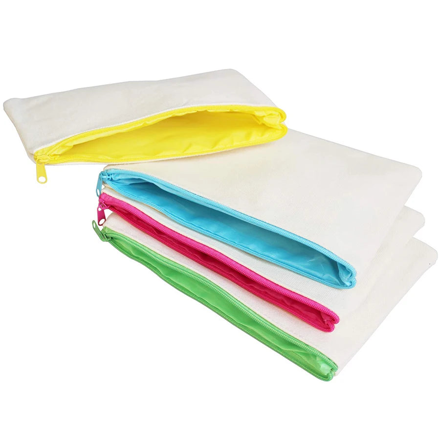 Custom Cotton Canvas Cosmetic Bags | Eco-Friendly | MOQ 100