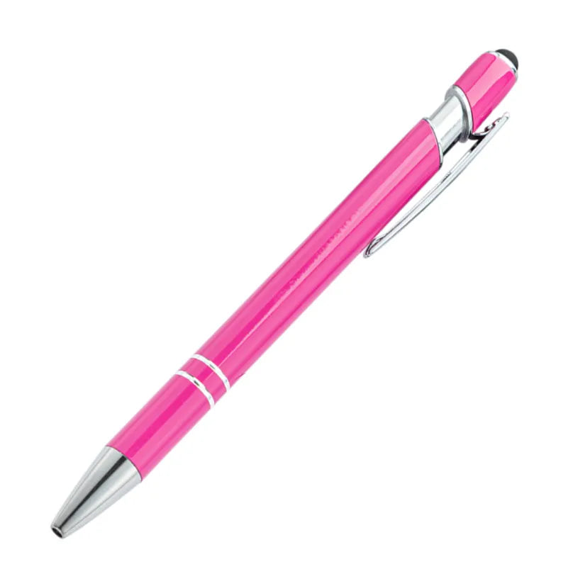 Custom Metal Stylus Pen with Logo | 2-in-1 Ballpoint MOQ 100
