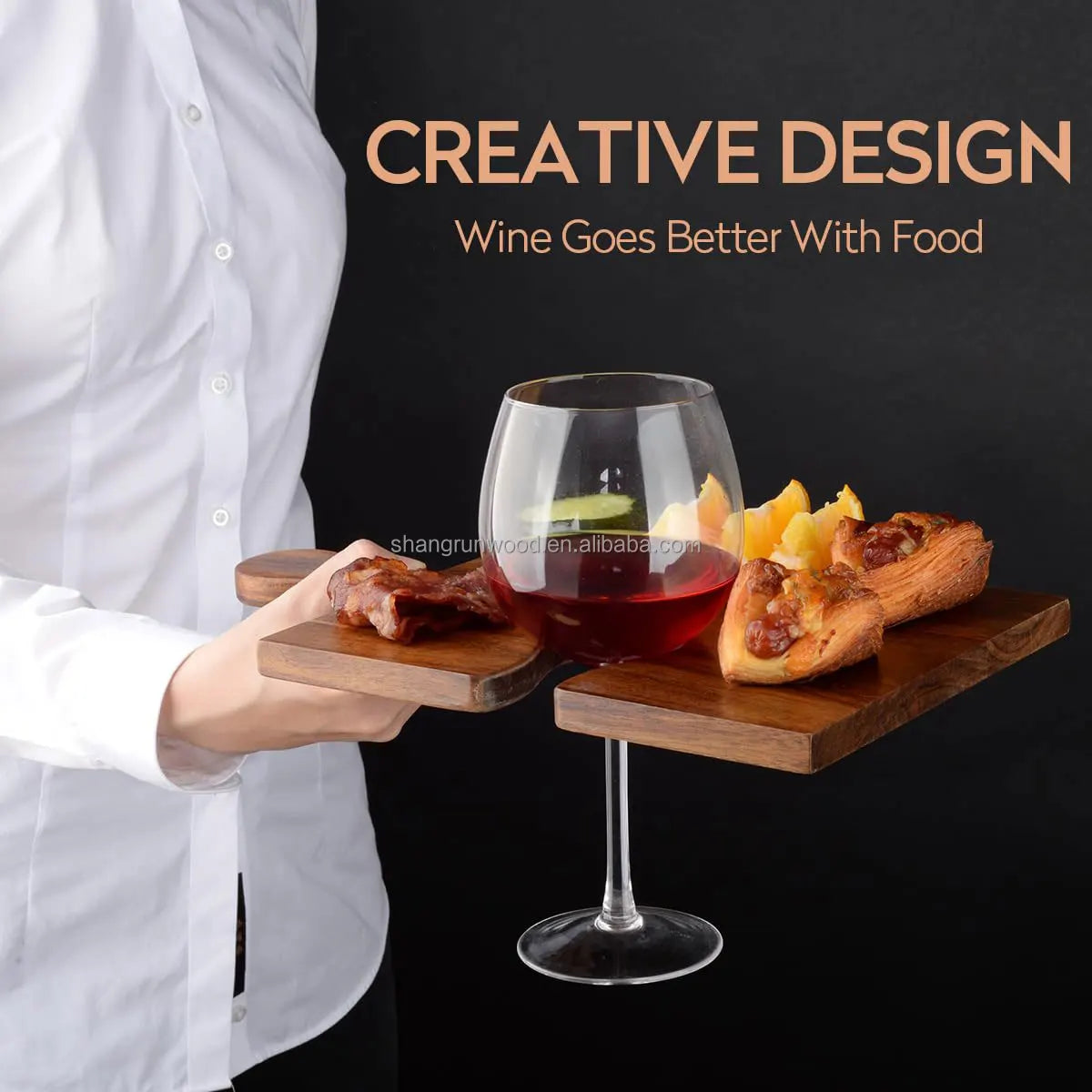 Acacia Wood Cutting Board Set | Charcuterie Board with Puzzle Handles