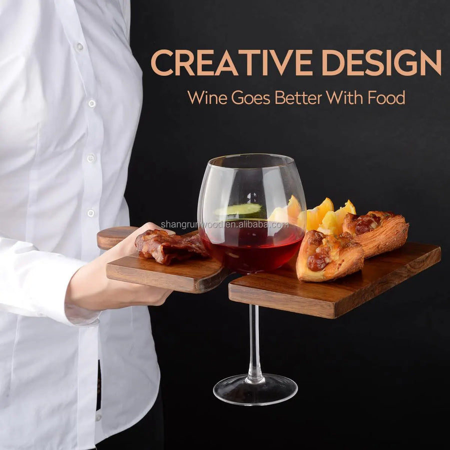 Acacia Wood Cutting Board Set | Charcuterie Board with Puzzle Handles