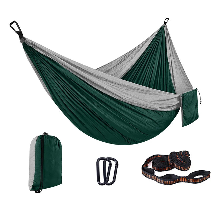 Custom 210T Parachute Nylon Hammock with Logo | 200kg Capacity, 1 MOQ, Camping