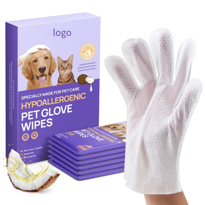 Custom 6-Pack Pet Wipes | Hypoallergenic | Custom Fragrance | MOQ 300