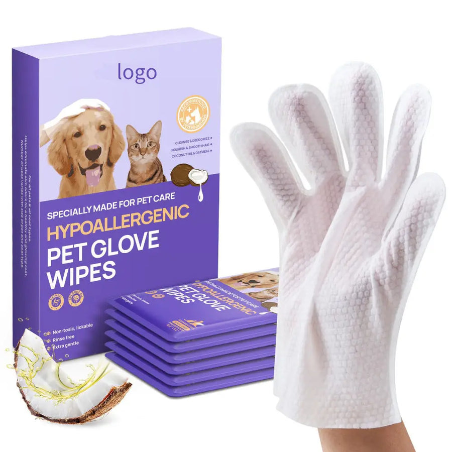 Custom 6-Pack Pet Wipes | Hypoallergenic | Custom Fragrance | MOQ 300