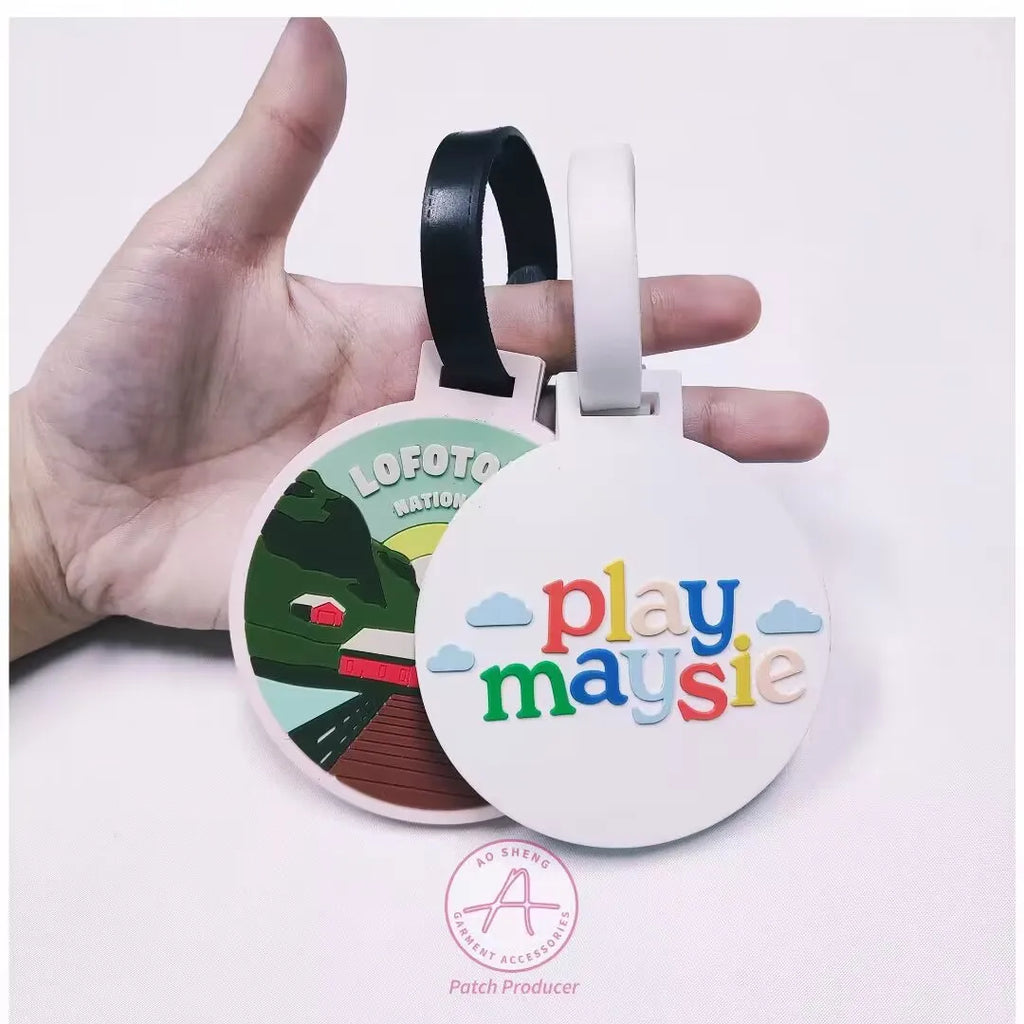 Custom 3D Silicone Luggage Tag — 31-Day Lead, Custom Shapes