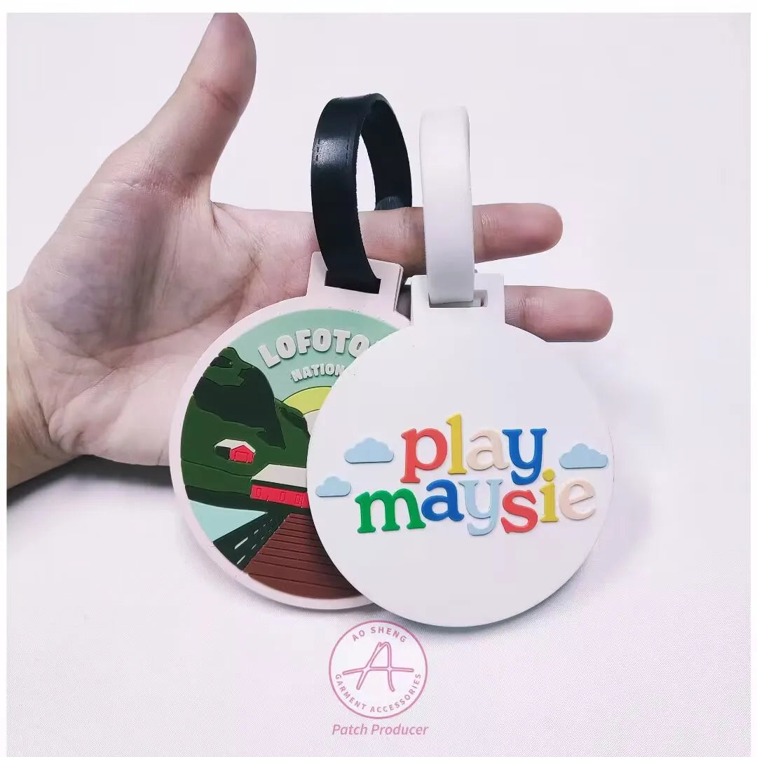 Custom 3D Silicone Luggage Tag — 31-Day Lead, Custom Shapes