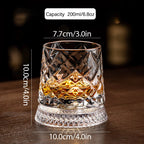 Crystal Rotating Tumbler with Diamond Engraving | 50 MOQ for Executive Gifts