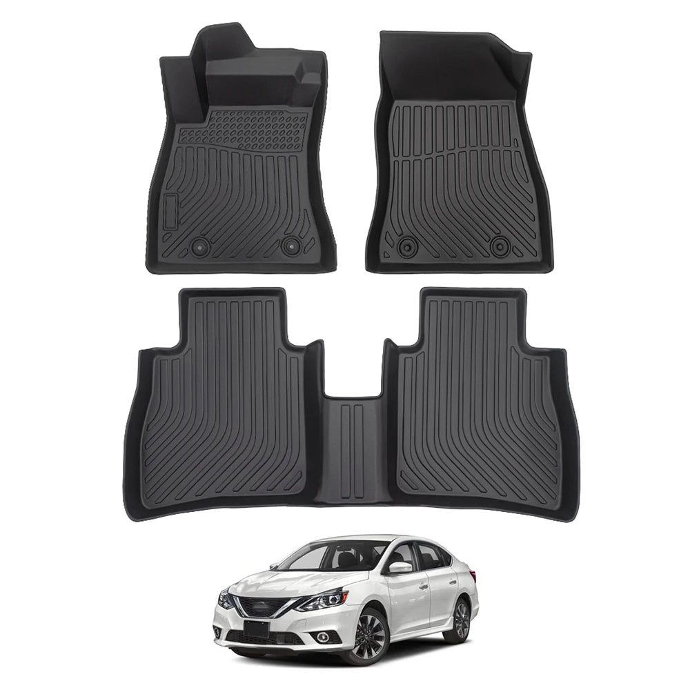 Nissan Sentra 2014-2024 Custom Fit All-Weather TPE Floor Mats & Trunk Liner