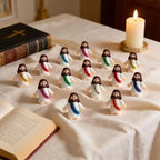 Mini Jesus Figurines | Hand-Painted Religious Figures | Bulk Baptism Gifts
