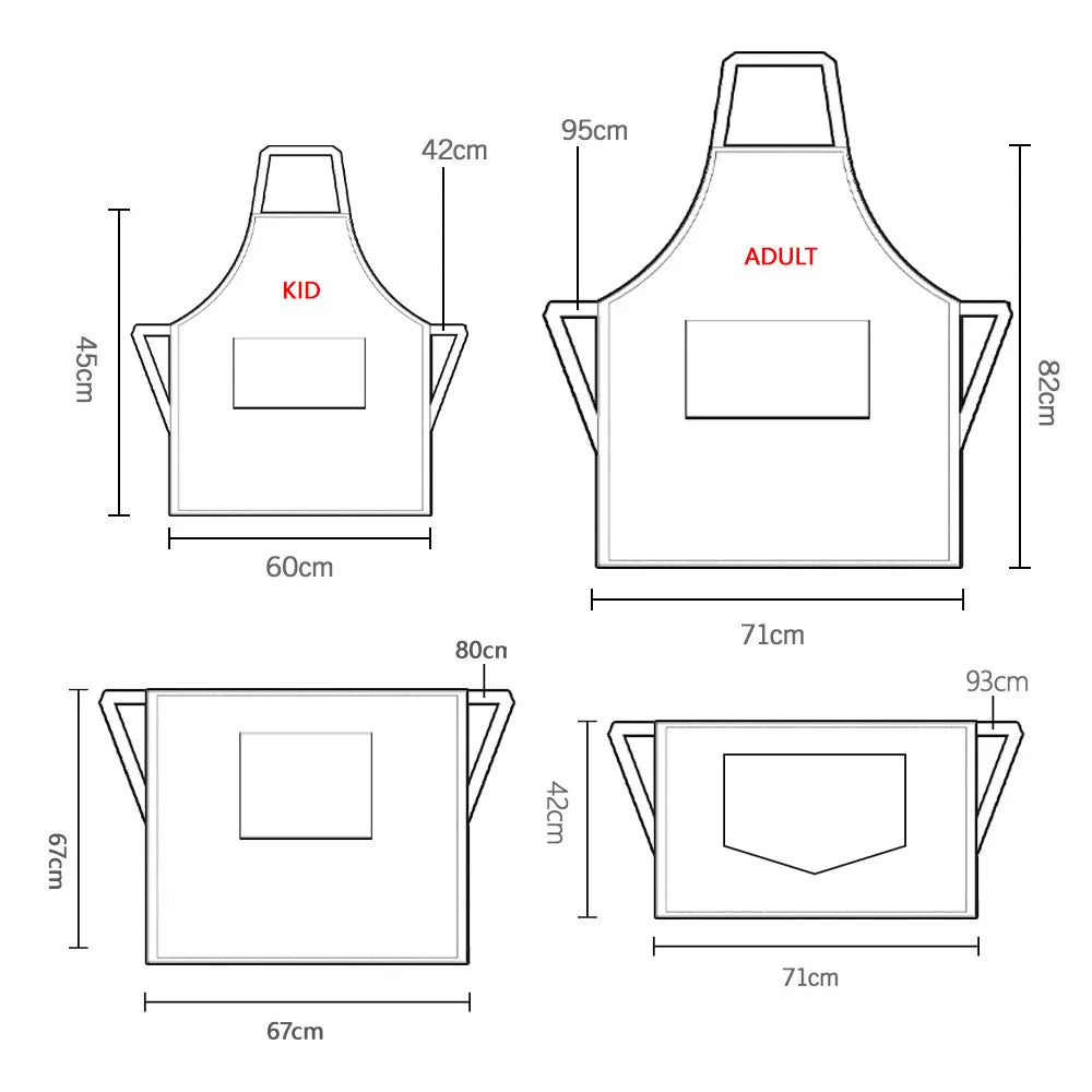 Custom Logo Waterproof Apron | 65/35 Polyester Cotton Chef Apron