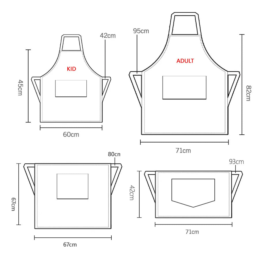 Custom Logo Waterproof Apron | 65/35 Polyester Cotton Chef Apron